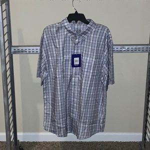 Huk Performance Fishing Gear Tide Point Plaid Short Sleeve Size XL Purple